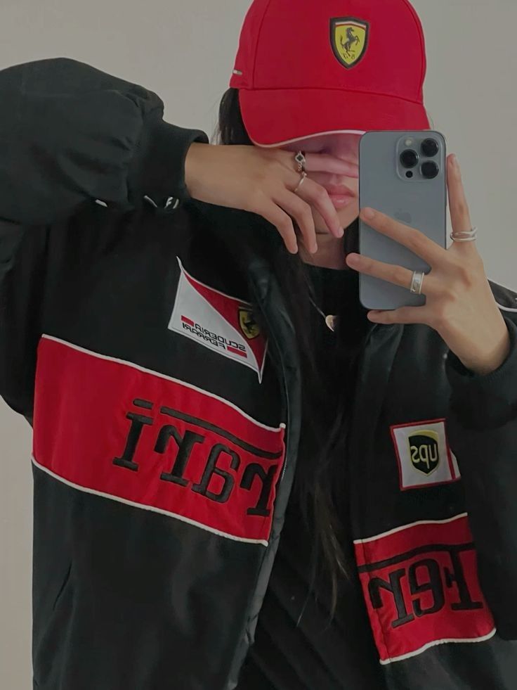 Black Ferrari Embroidery Jacket – Premium Unisex Racing Style