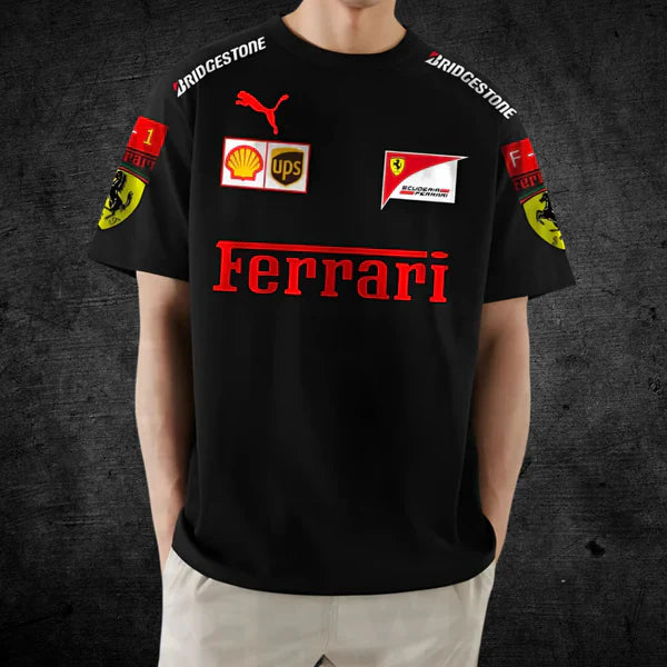 Black Oversized Ferrari T-Shirt