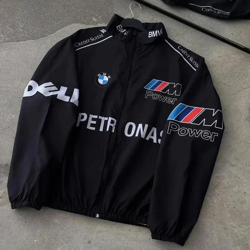 Racing BMW Jacket – Bold DTF Print Motorsport Style