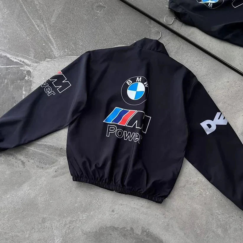 Racing BMW Jacket – Bold DTF Print Motorsport Style