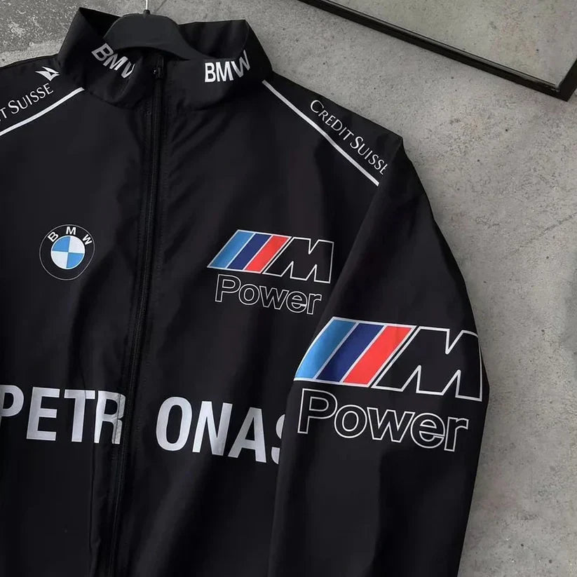 Racing BMW Jacket – Bold DTF Print Motorsport Style