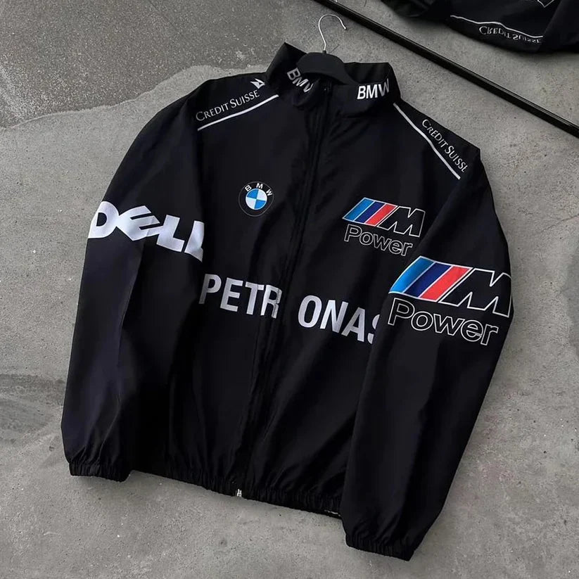 Racing BMW Jacket – Bold DTF Print Motorsport Style