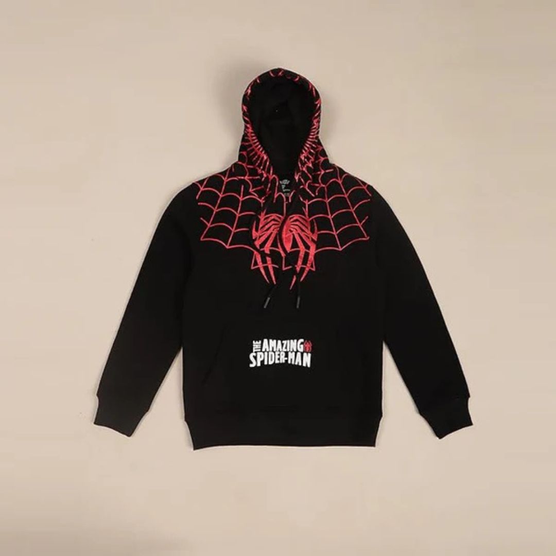 Black Spidey Hoodie for Men & Women – Marvel Style | Street Wear