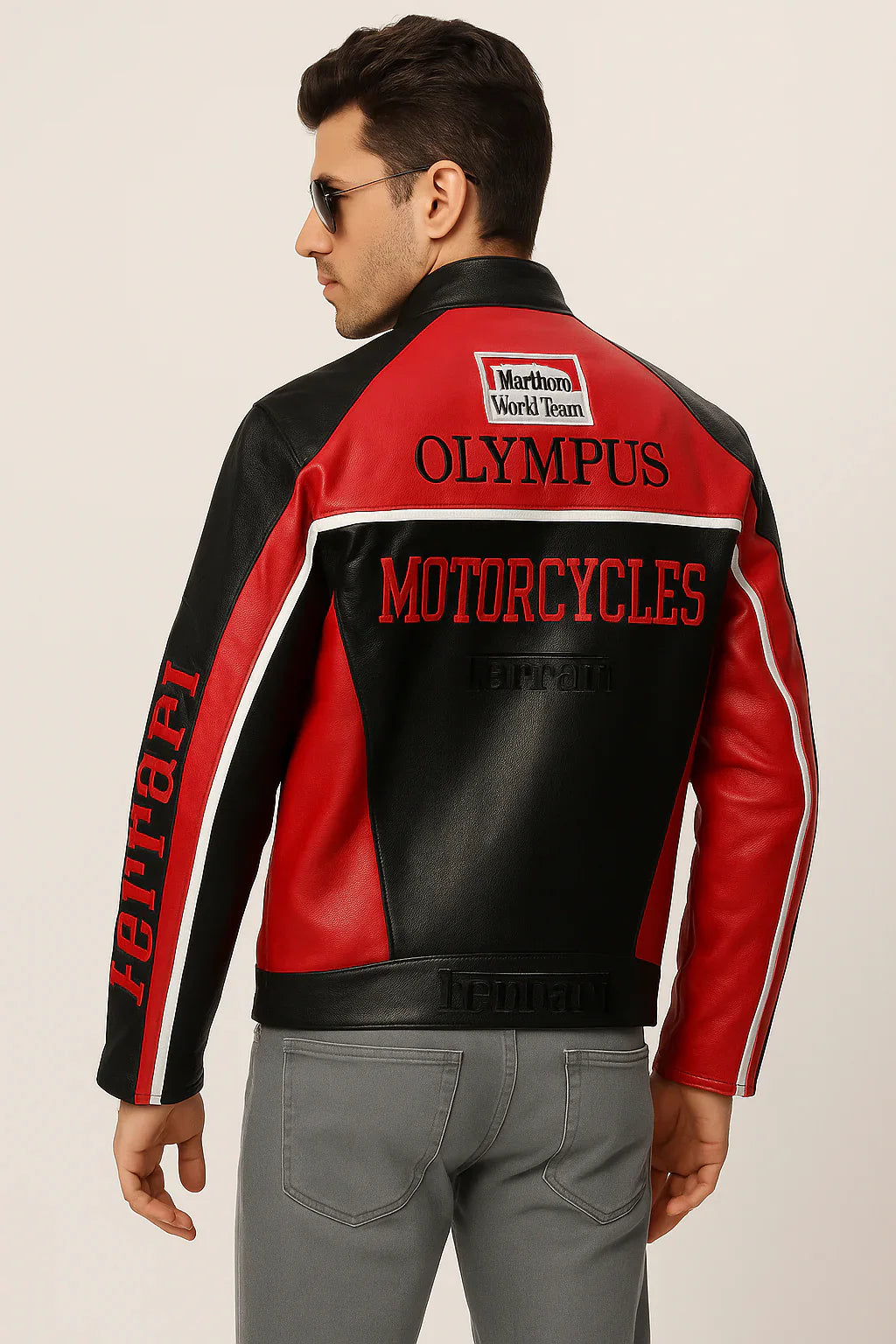 Ferrari Olympus Special Edition Leather  Racing Jacket |  F1 Edition