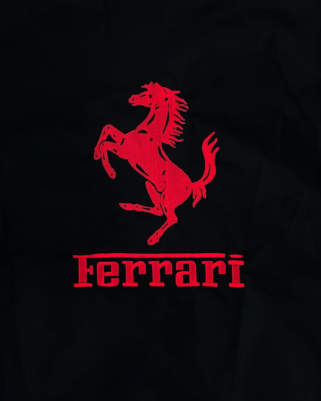 Black Ferrari Embroidery Jacket – Premium Unisex Racing Style