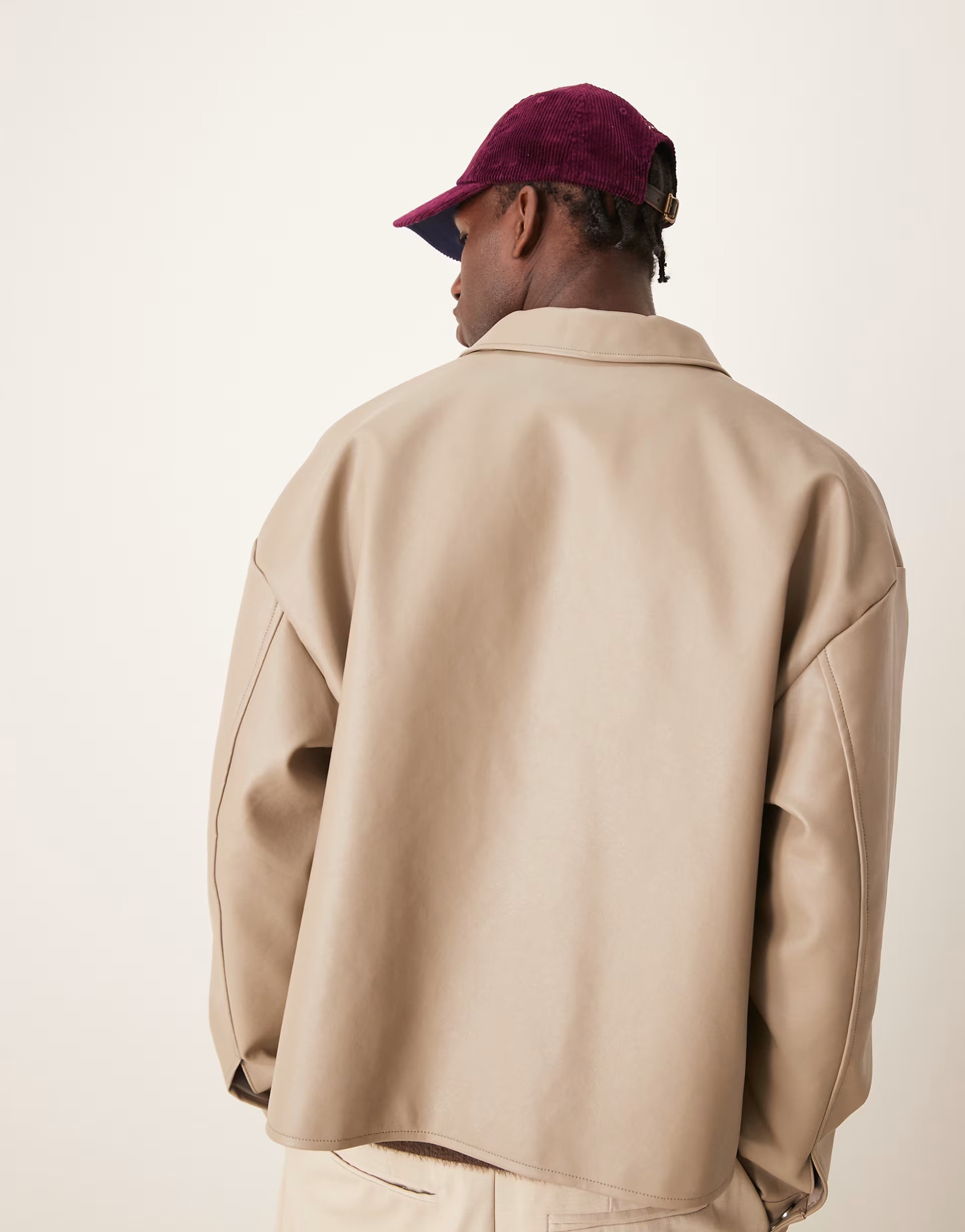 Premium Faux Leather Jacket — Multiple Colors (Black, Burgundy, Green, Beige, Brown