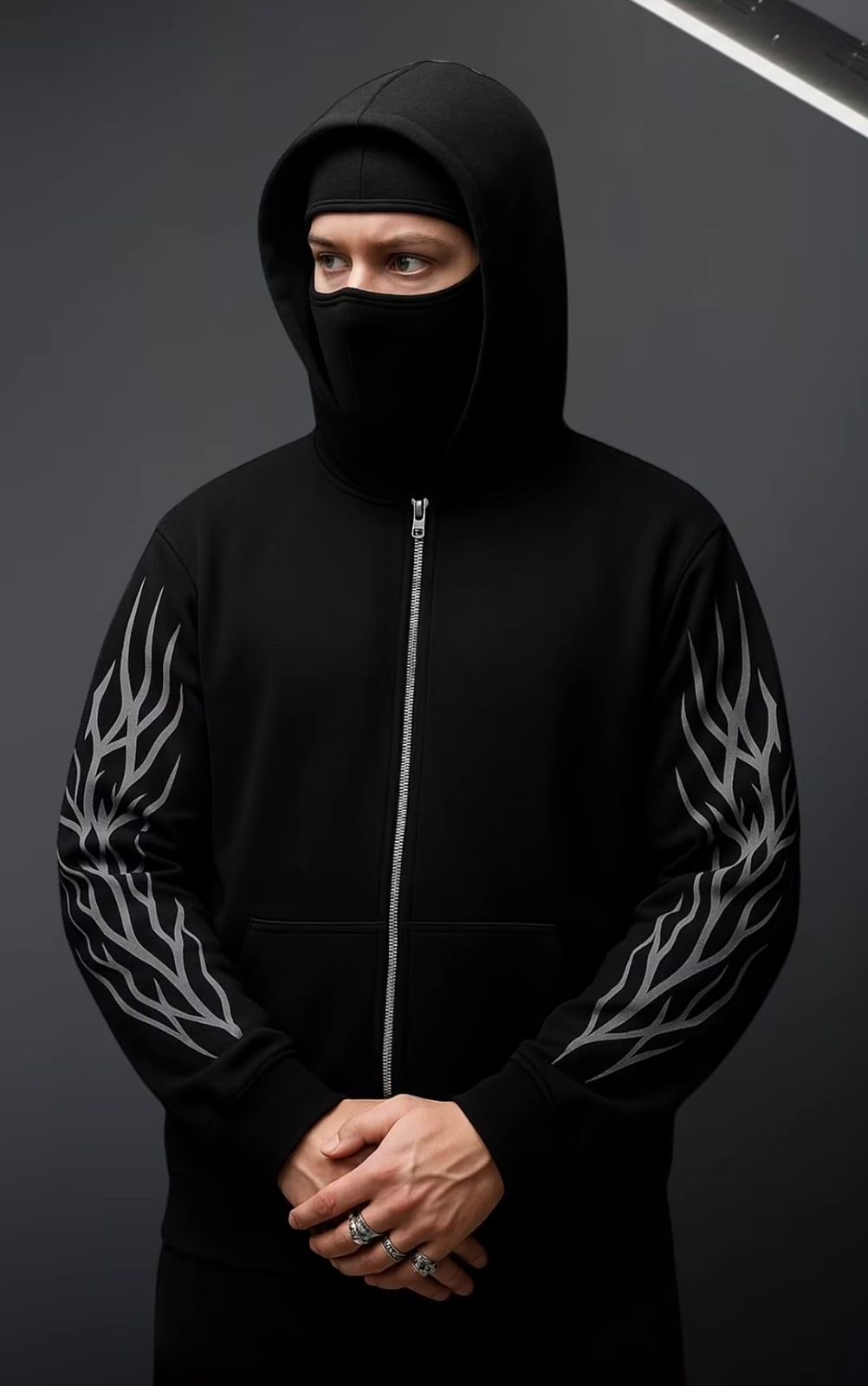 Shadow Hunter Zipper Balaclava – Inspired by Jin Woo from Solo Leveling