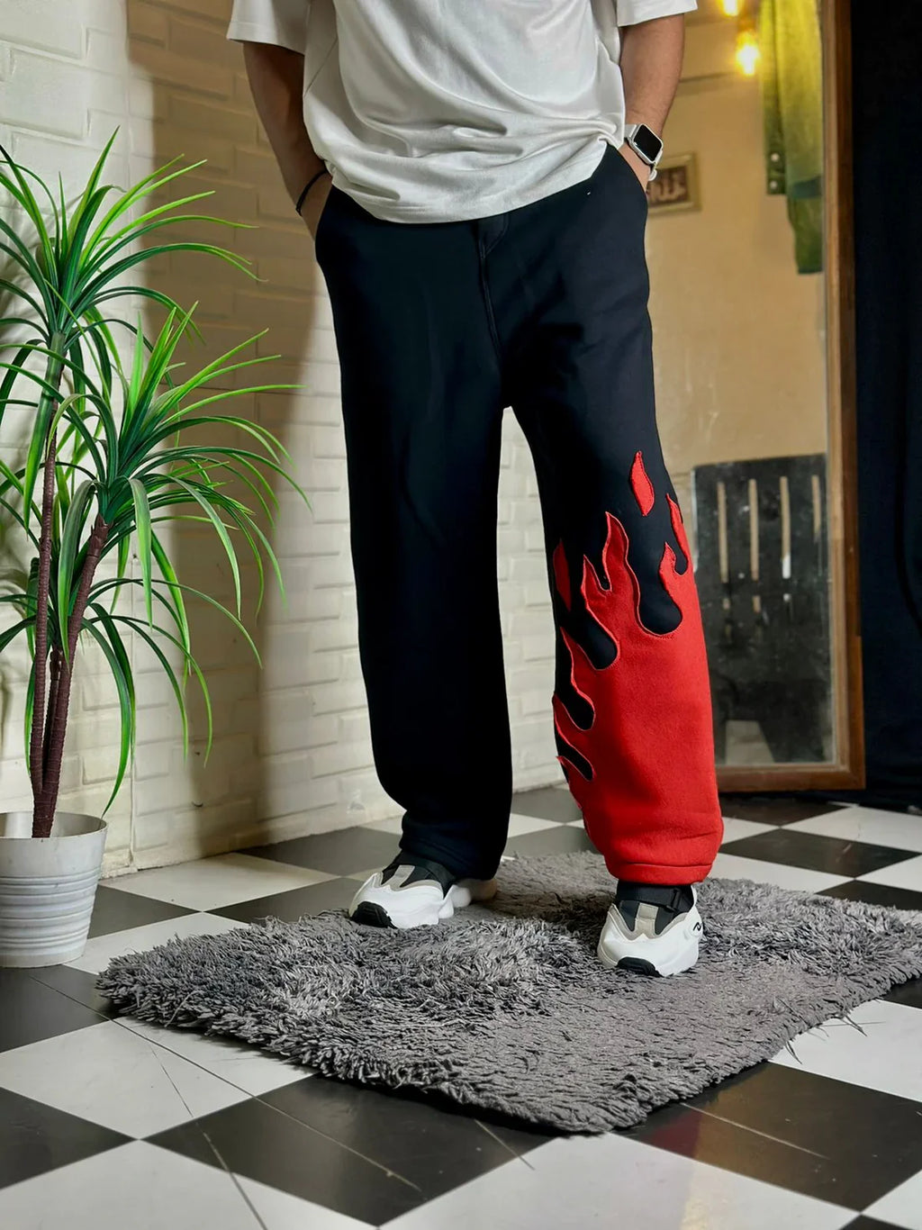 Fire Kick Bottom Cotton Pants – Bold, Flared, Unapologetically You