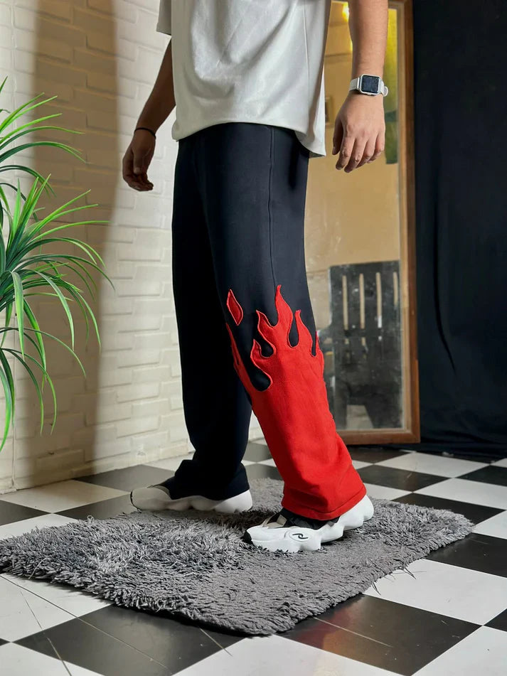 Fire Kick Bottom Cotton Pants – Bold, Flared, Unapologetically You