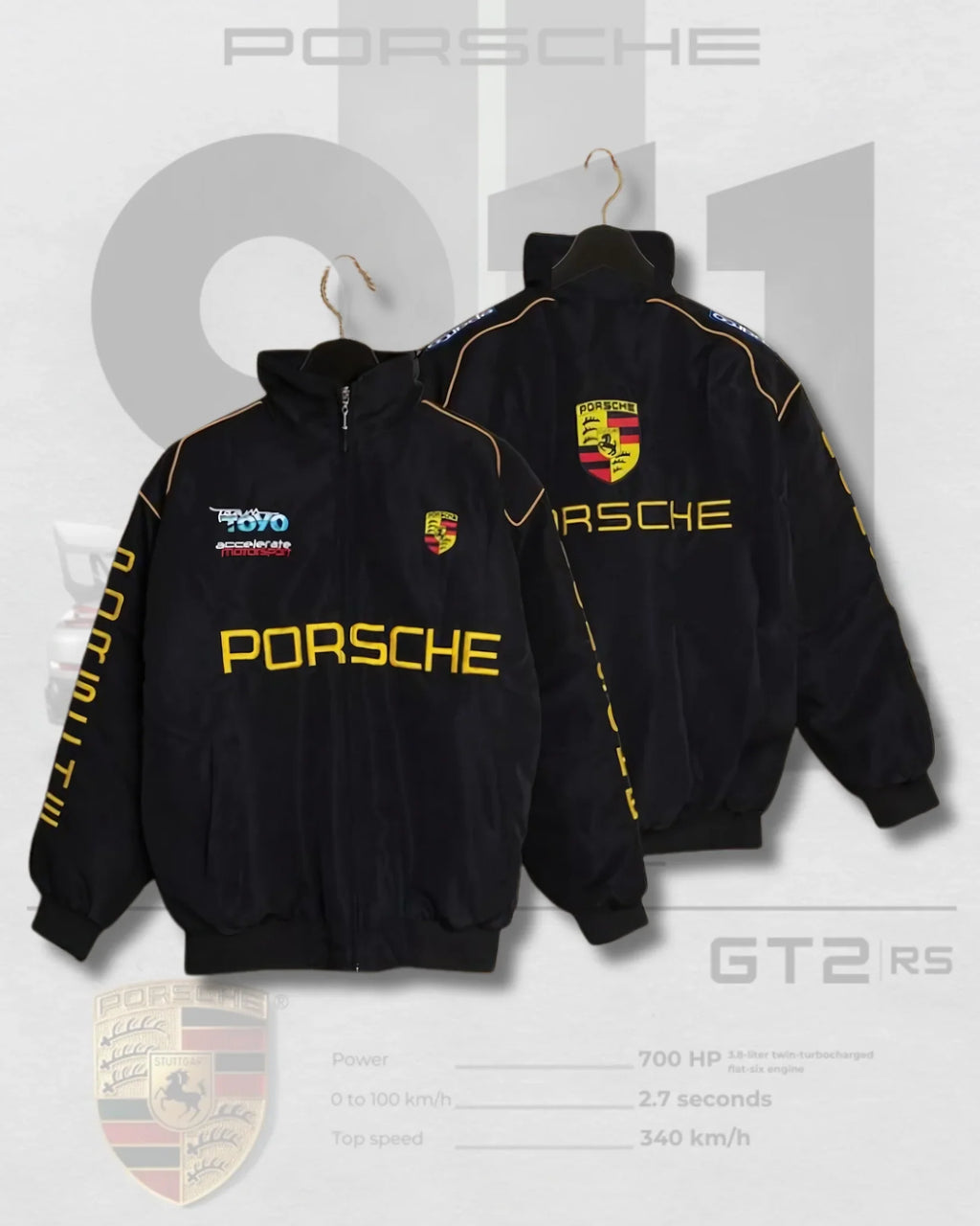 Porsche-Style Motorsport Racing Jacket – Bold Exterior, Premium Comfort