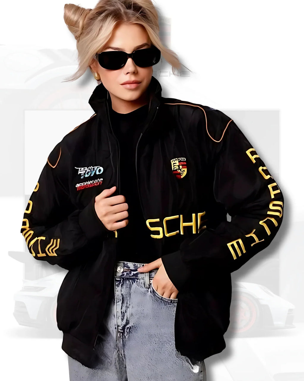 Porsche-Style Motorsport Racing Jacket – Bold Exterior, Premium Comfort
