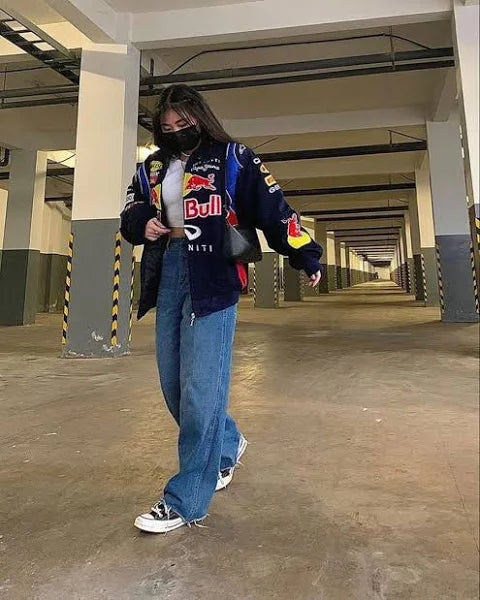 Red Bull Vintage Embroidered Jacket – Classic Motorsport Icon