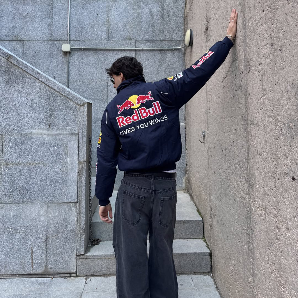Red Bull Vintage Embroidered Jacket – Classic Motorsport Icon