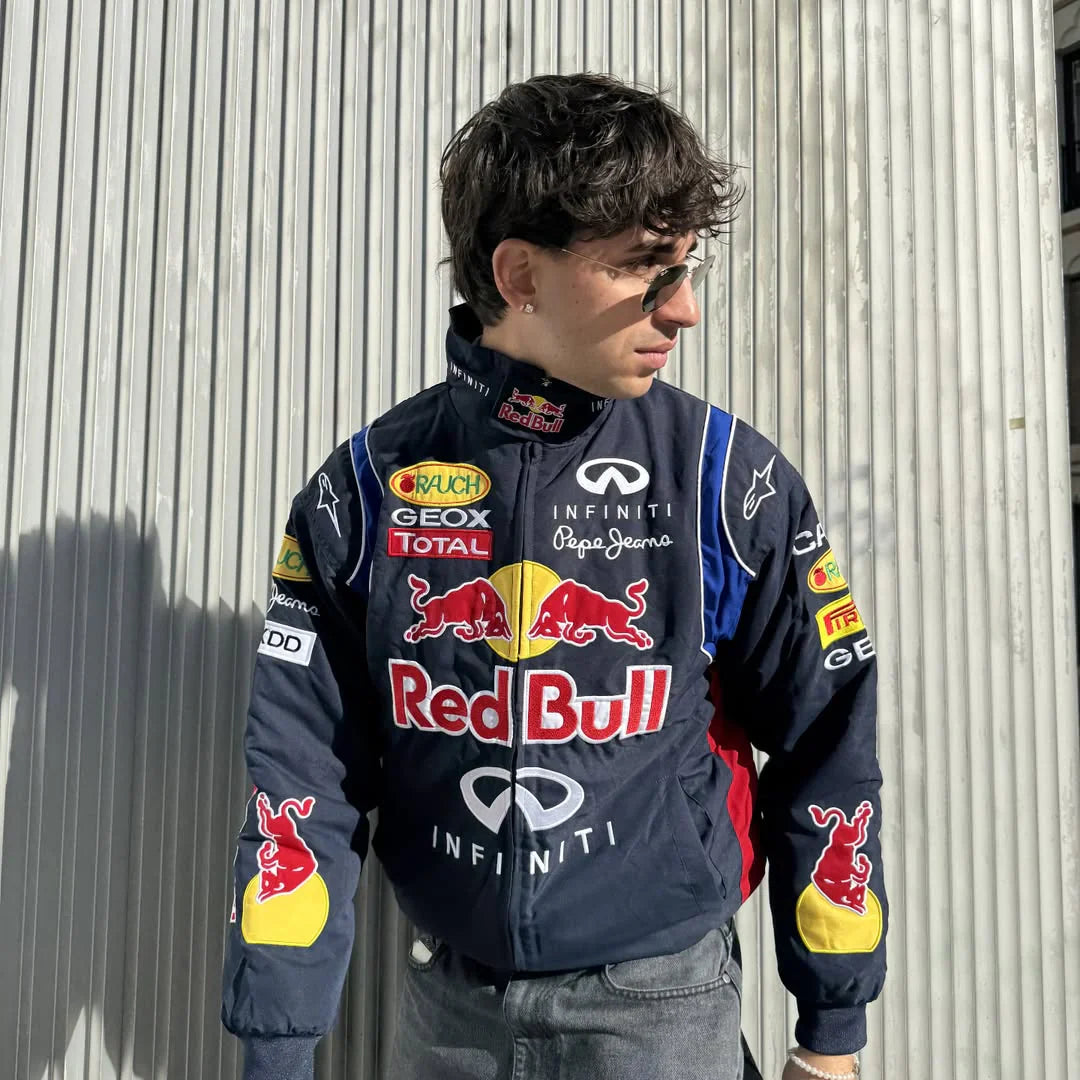 Red Bull Vintage Embroidered Jacket – Classic Motorsport Icon