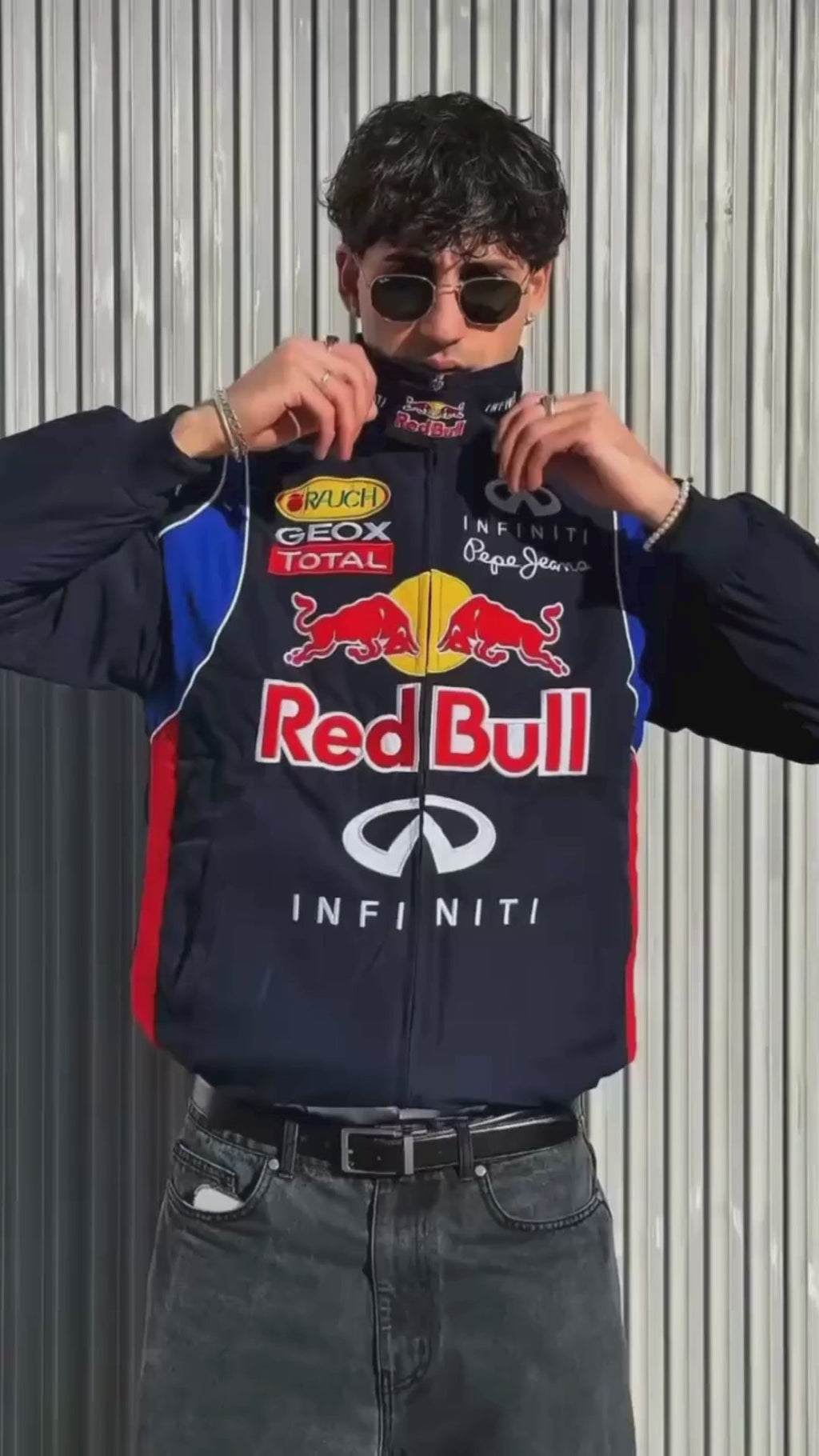 Red Bull Vintage Embroidered Jacket – Classic Motorsport Icon