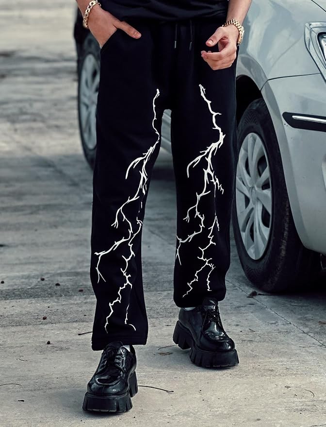 Lighting Thunder Aesthetic Baggy Track Pant