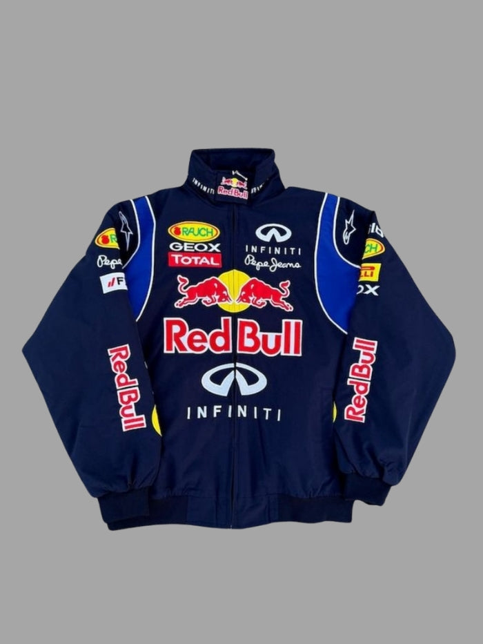 Red Bull Racing Puffer Embroidered Jacket - NAVY BLUE - Limited Drop | F1 Edition