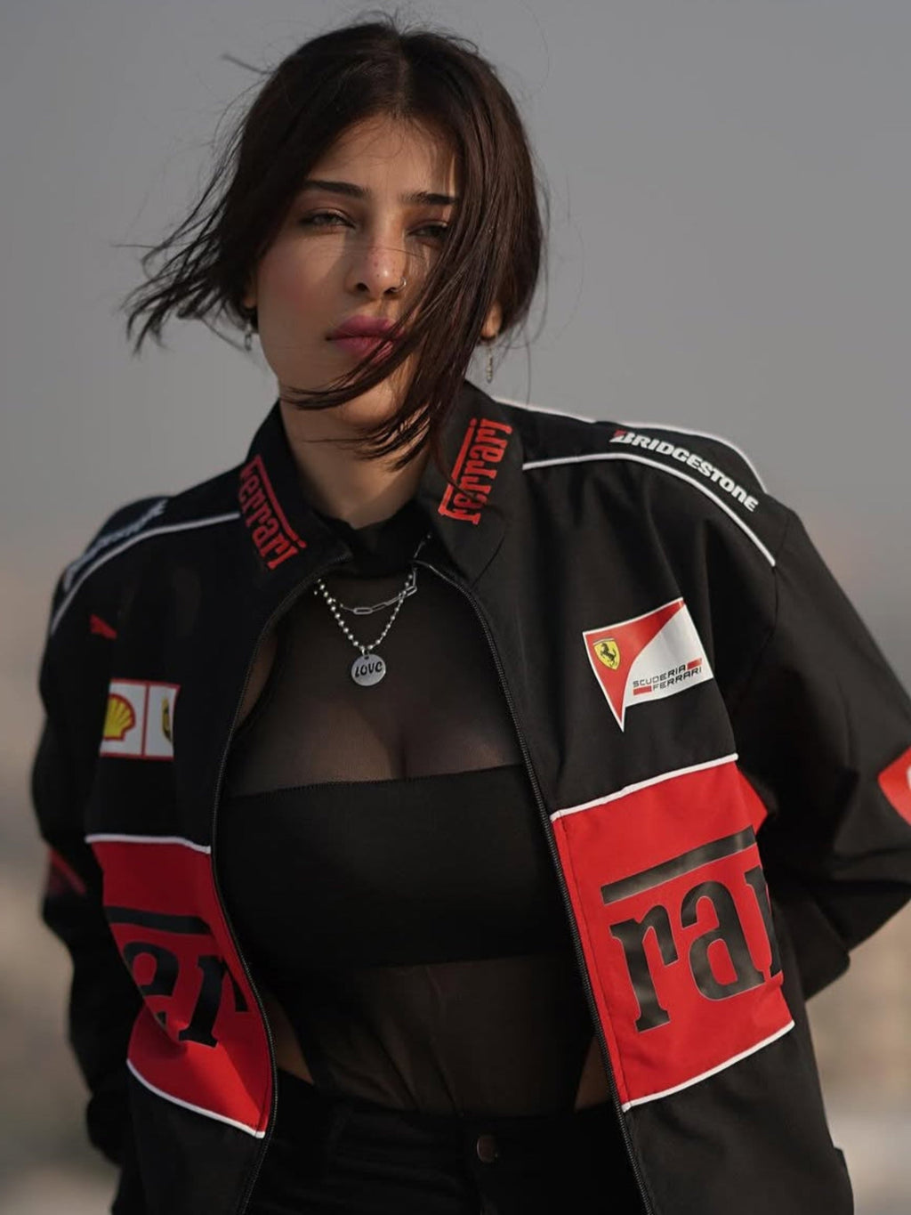 Black Ferrari Scuderia Race F1 Jacket | F1 Edition