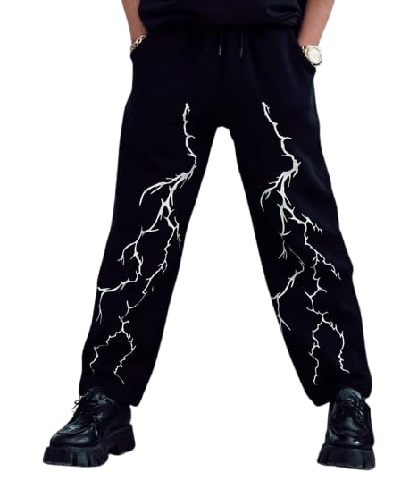 Lighting Thunder Aesthetic Baggy Track Pant