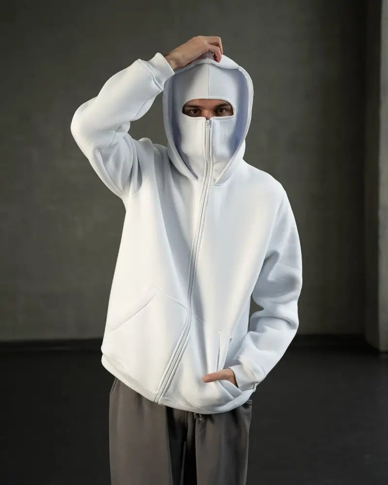 Ninja Balaclava Hoodie with Built-In Face Mask