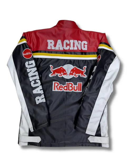 Red Bull Leather Racing Jacket | Maison Feraia F1 Edition.