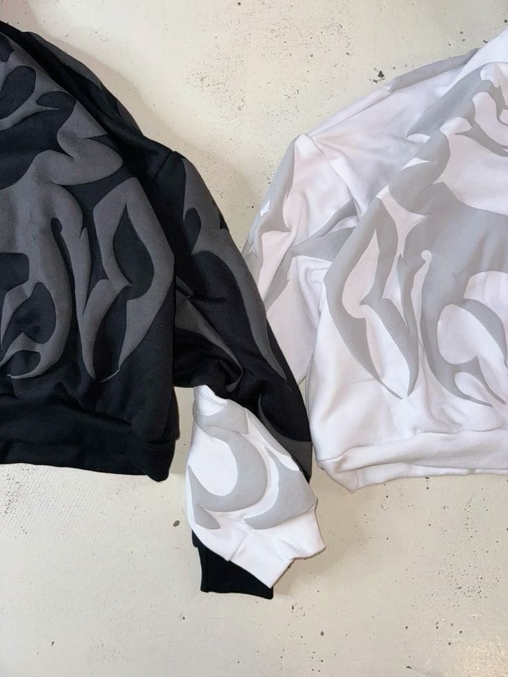 Tribal Shadow Depth Oversized Hoodie – Stylish Indian Streetwear