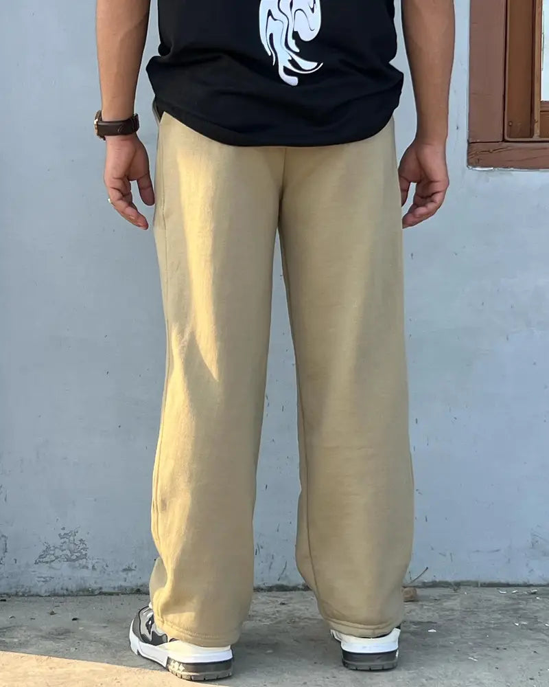 Y2K Khaki Low Rise Baggy Pants Vintage Grunge For Men