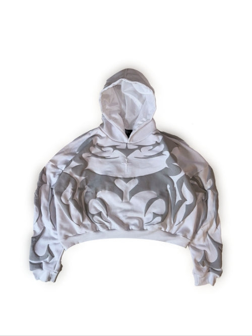 Tribal Shadow Depth Oversized Hoodie – Stylish Indian Streetwear