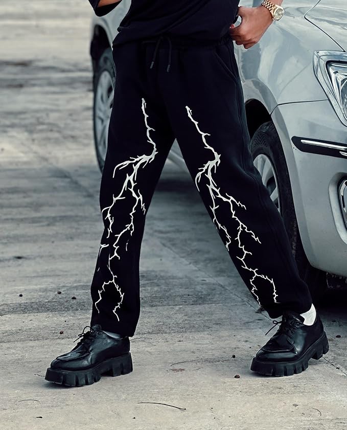 Lighting Thunder Aesthetic Baggy Track Pant