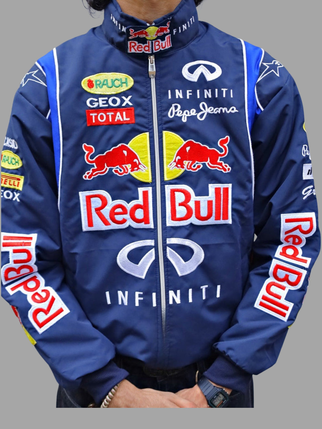 Red Bull Racing Puffer Embroidered Jacket - NAVY BLUE - Limited Drop | F1 Edition