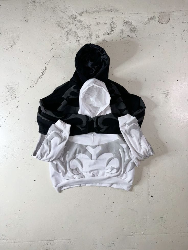 Tribal Shadow Depth Oversized Hoodie – Stylish Indian Streetwear